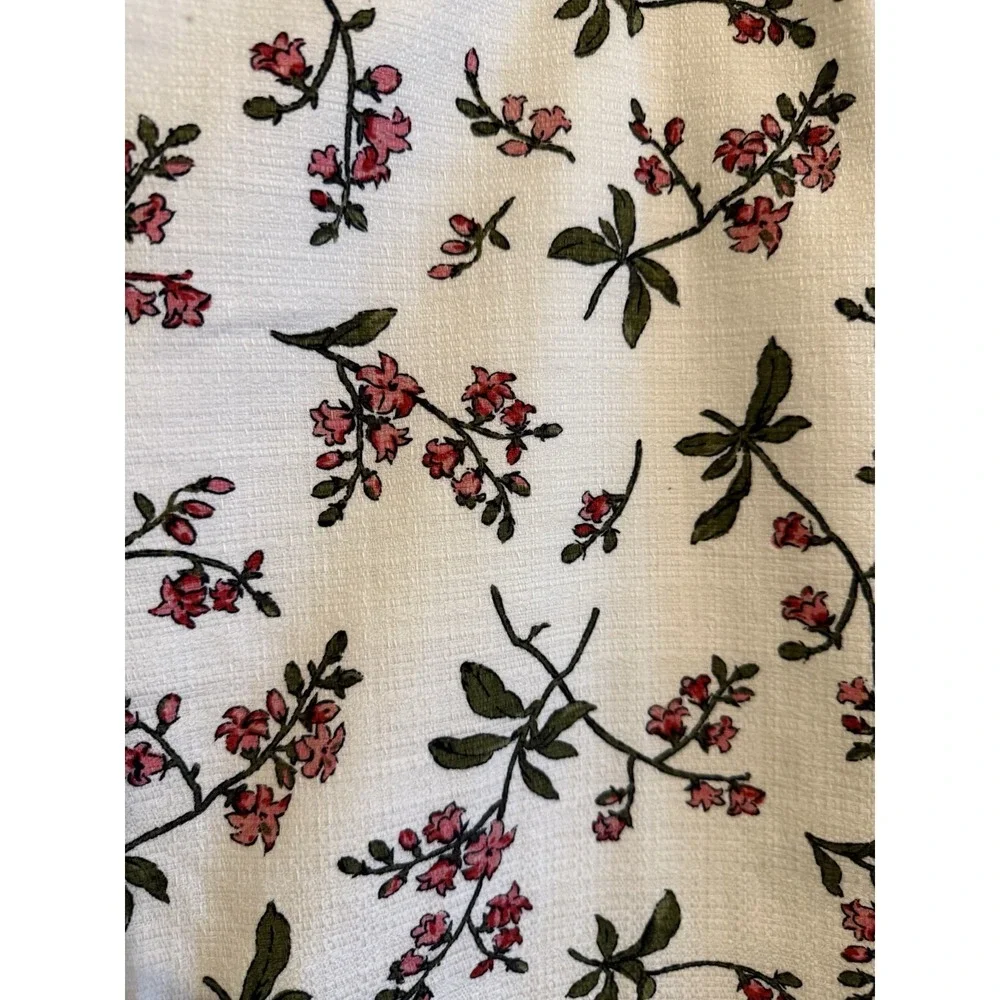 Ann Taylor Women's Classic Floral‎ Straight & Pencil Skirt Size 12 Lined White